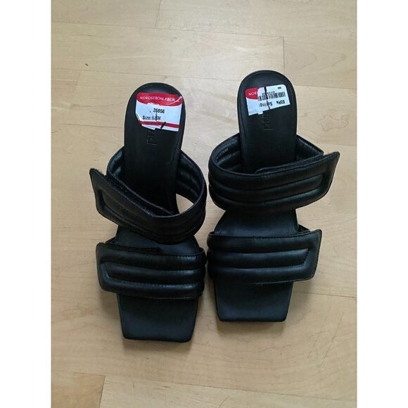 ABOUND BNWT "Qarly" Quilted Heel Sandal Black Sz 6 Slide New - Picture 2 of 9